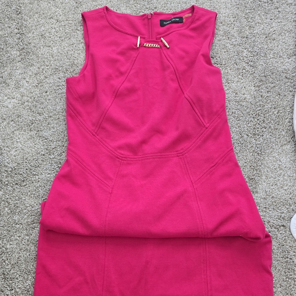 Ivanka Trump Vibrant Pink Midi Dress